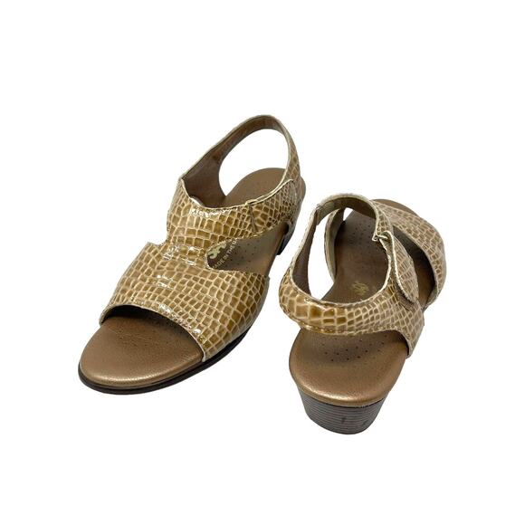 SAS Tan Croc Embossed leather Women’s Sandals size: 9 - Picture 4 of 9